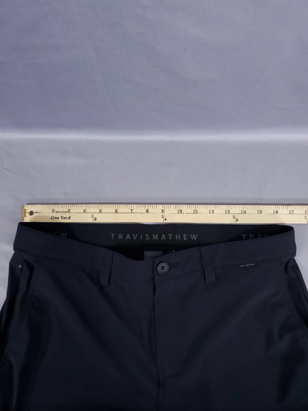TravisMathew Hero Hour Golf Shorts Mens 34 Black Performance Athletic 8" Inseam - Picture 13 of 15